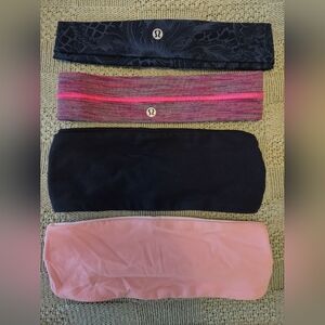 Lululemon Athletica Black/Pink Headband Collection
